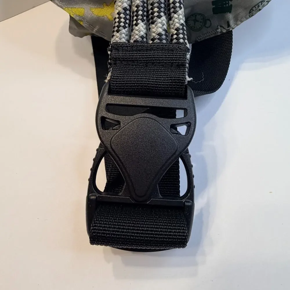 KAVU Rope Sling Crossbody Backpack Gray Bird Compass Outdoors Print
